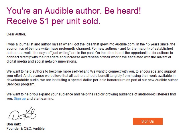 Audible Author Services